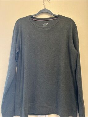 Craft + Flow Men's Long-Sleeve Crewneck Sweatshirt Charcoal gray